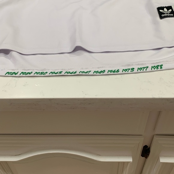 Notre Dame White Green XXL Jersey #5 PreOwned  some peeled off letters on back - Picture 5 of 10